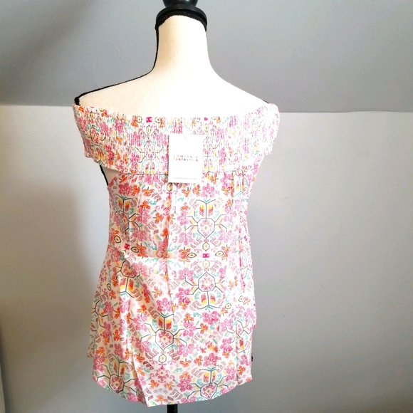 Lovely as Can Be Off-Shoulder Pink Floral Boho Top - Picture 5 of 8